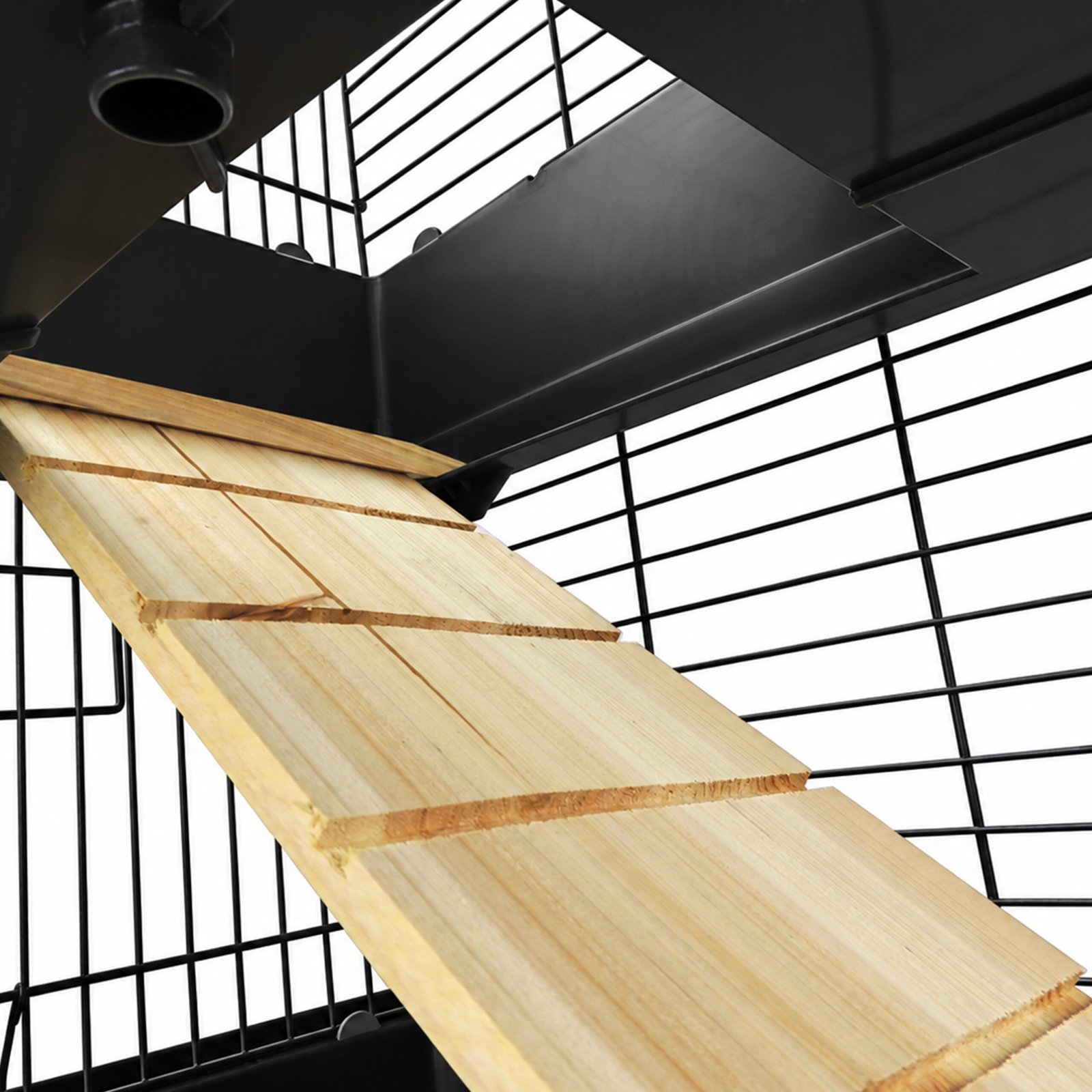 Rabbit & Guinea Pig Cage 120cm - Indoor Double-Tier, Black | Little Friends - Image 3